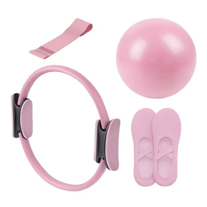 Pilates Ring and Ball Set Pilates Equipment Set Fitness Equipment with Resistance Band Portable Workout Tool for Home Gym Studio